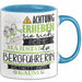 Bergführerin Tasse Geschenk Lustiger Spruch Bitte Erheben Sie Sich Seine Majestät Die Bergführerin Betritt Den Raum Blau Trendation
