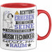 Musiktechniker Geschenk Tasse Lustiger Spruch Erheben Sie Sich Der Musiktechniker Betritt den Raum Rot Trendation