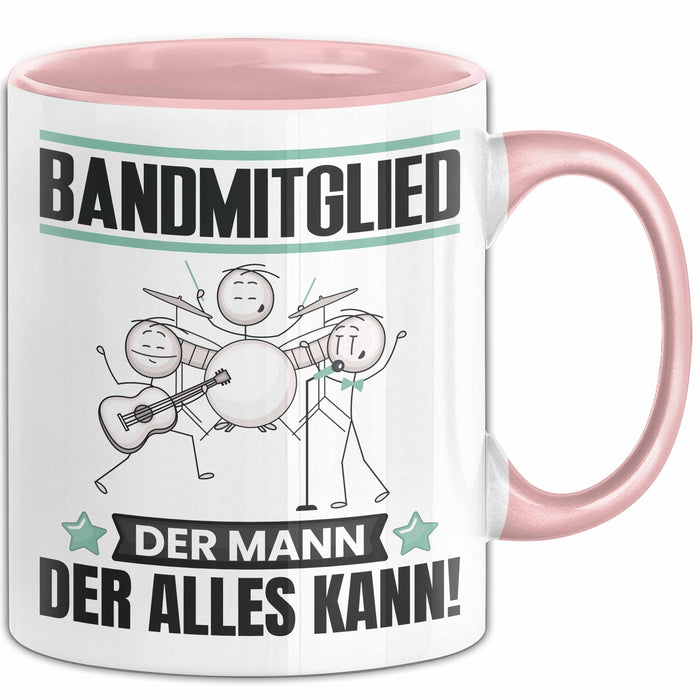 Bandmitglied Tasse Geschenk für Bandmitglied Der Mann Der Alles Kann Geschenkidee zum Geburtstag Rosa Trendation