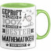 Mathematiker Geschenk Lustiger Spruch für Mathematiker Geschenkidee Bester Mathematiker Der Welt Grün Trendation