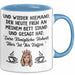 Kaffeeliebhaber Tasse Geschenk Lustige Geschenkidee Spruch Und Wieder Niemand Der Huete Fruh An Meinem Bett Stand Blau Trendation
