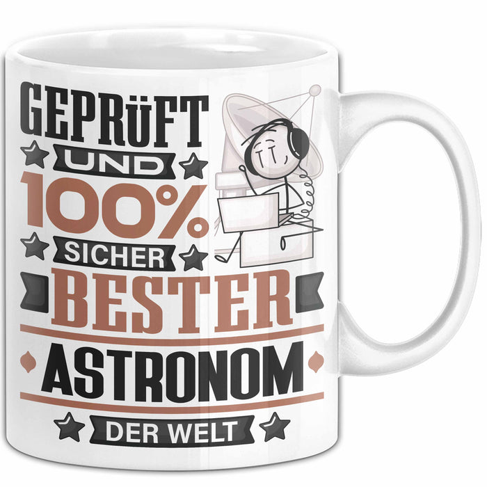 Astronom Geschenk Lustiger Spruch für Astronom Geschenkidee Bester Astronom Der Welt Weiß Trendation