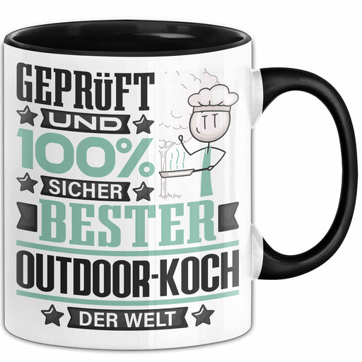 Outdoor-Koch Geschenk Lustiger Spruch für Outdoor-Koch Geschenkidee Bester Outdoor-Koch Der Welt Schwarz Trendation