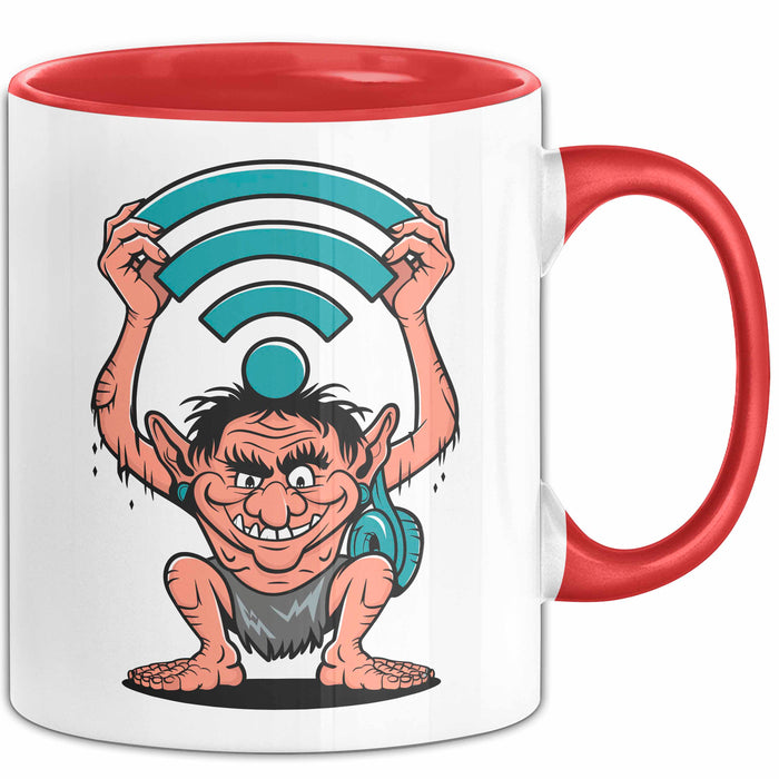 Internet Troll Tasse Geschenkidee Online Provokateur Fans Rot Trendation