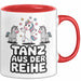 Tänzer Tanzendes Einhorn Tasse Geschenk Lustige Geschenkidee Spruch Tanz Aus Der Reihe Rot Trendation