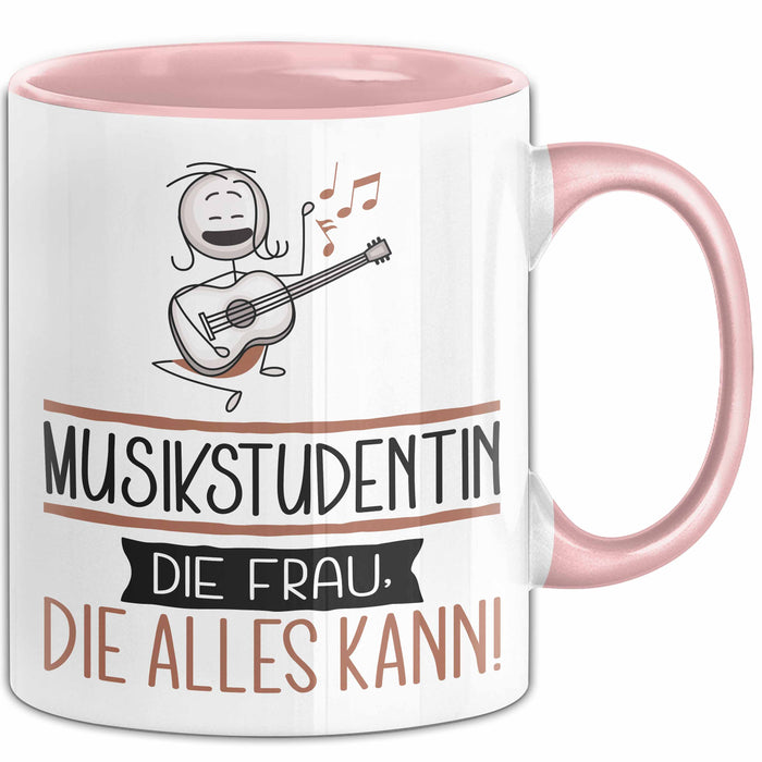 Musikstudentin Geschenk Tasse Becher Die Frau Die Allen Kann Geschenkidee für eine Musikstudentin Lustig Rosa Trendation