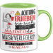 Musikverlegerin Tasse Geschenk Lustiger Spruch Bitte Erheben Sie Sich Seine Majestät Die Musikverlegerin Betritt Den Raum Grün Trendation