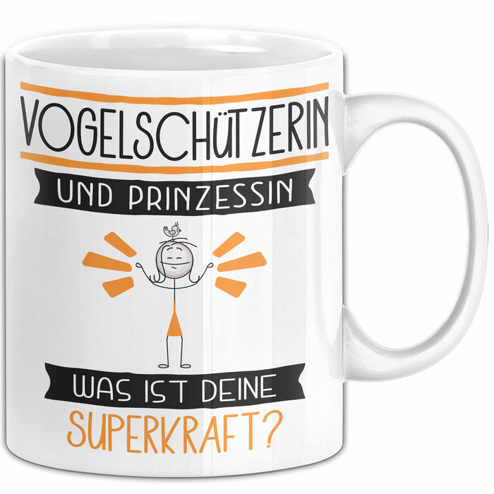 Vogelschützerin Und Prinzessin Tasse Geschenk Für Eine Vogelschützerin Geburtstag Was Ist Deine Superkraft Weiß Trendation