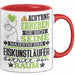 Eiskunstläufer Geschenk Tasse Lustiger Spruch Erheben Sie Sich Der Eiskunstläufer Betritt den Raum Rot Trendation