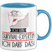 Geschenk für Survival-Expertin Tasse Lustige Geschenkidee Geburtstag Ich Bin Survival-Expertin Ich Darf Das Blau Trendation