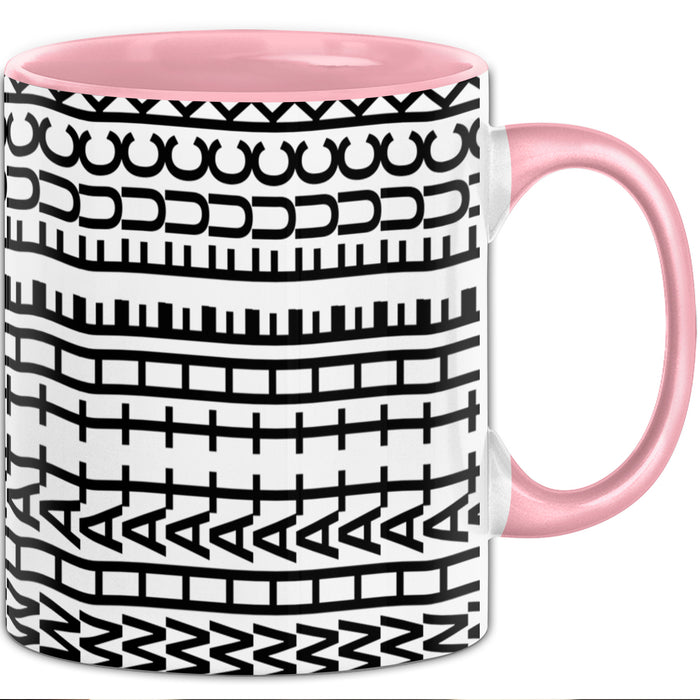 What The F*** Tasse Lustiges Geschenk Allover-Print Quer Lesen Trendation