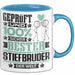 Stiefbruder Geschenk Lustiger Spruch für Stiefbruder Geschenkidee Bester Stiefbruder Der Welt Blau Trendation