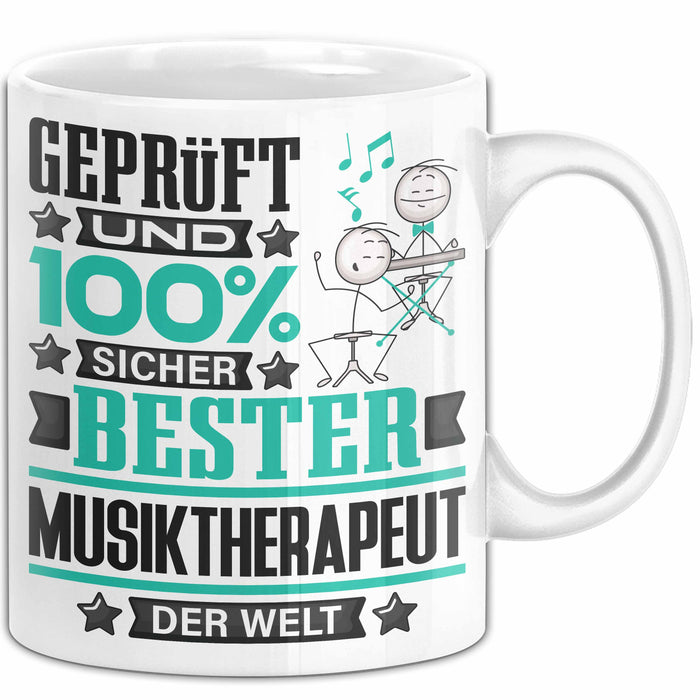 Musiktherapeut Geschenk Lustiger Spruch für Musiktherapeut Geschenkidee Bester Musiktherapeut Der Welt Weiß Trendation