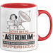 Astronom Geschenk Tasse Ich Bin Astronom Aber Sag Doch Einfach Superheld Lustige Geschenkdiee für Astronom Kaffee-Becher Rot Trendation