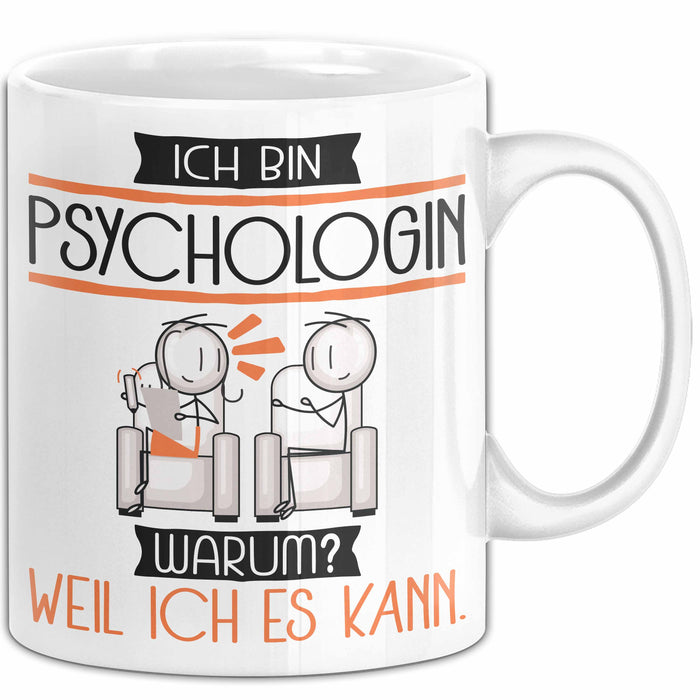 Psychologin Tasse Geschenk Ich Bin Psychologin Warum Weil Ich Es Kann Geschenkidee Geburtstag Weiß Trendation