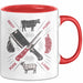 Metzger Tasse Geschenkidee Fleischschneider Lustiger Spruch Geschenkidee Lustig Rot Trendation