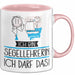 Geschenk für Segellehrerin Tasse Lustige Geschenkidee Geburtstag Ich Bin Segellehrerin Ich Darf Das Rosa Trendation