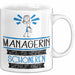 Managerin Weil Es Keinen Schöneren Beruf Gibt Tasse Geschenk für Eine Managerin Lustig Weiß Trendation