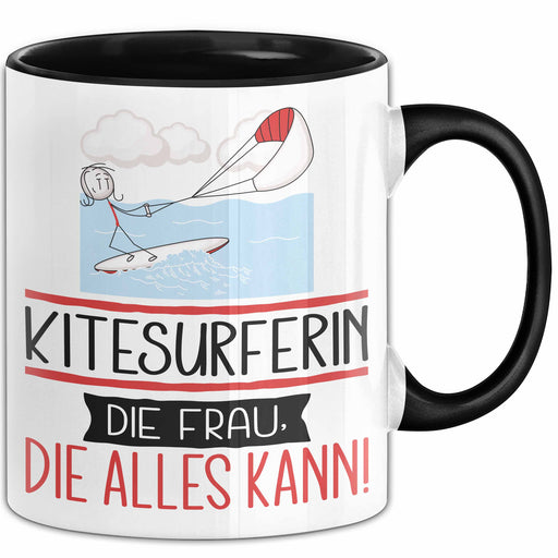 Kitesurferin Geschenk Tasse Becher Die Frau Die Allen Kann Geschenkidee für eine Kitesurferin Lustig Trendation
