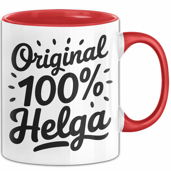 Helga Tasse Geschenk Original 100% Helga Geschenkidee Geburtstag Rot Trendation
