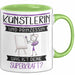 Künstlerin Und Prinzessin Tasse Geschenk Für Eine Künstlerin Geburtstag Was Ist Deine Superkraft Grün Trendation