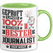 Journalist Geschenk Lustiger Spruch für Journalist Geschenkidee Bester Journalist Der Welt Grün Trendation