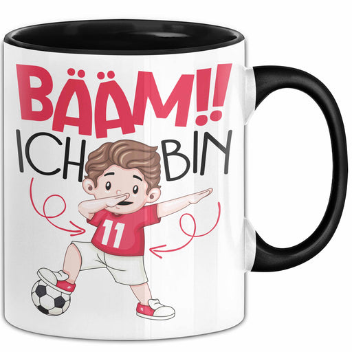 Bääm Ich Bin 11 Tasse Jungs Fußball Geschenk 11. Geburtstag Schwarz Trendation