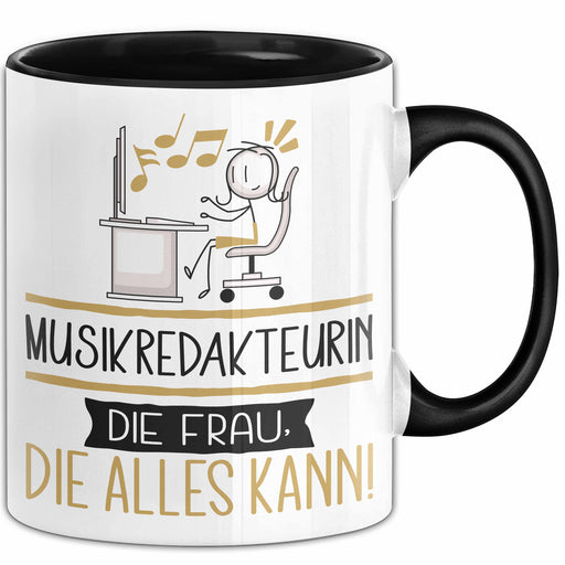Musikredakteurin Geschenk Tasse Becher Die Frau Die Allen Kann Geschenkidee für eine Musikredakteurin Lustig Trendation