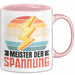 Elektriker Tasse Geschenk Meister Der Spannung Elektro-Meister Geschenkidee Becher Rosa Trendation