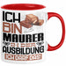 Maurer Ausbildung Tasse Geschenk Ich Bin Maurer In Der Ausbildung Ich Darf Das Geschenkidee Spruch Rot Trendation