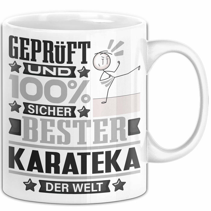 Karateka Geschenk Lustiger Spruch für Karateka Geschenkidee Bester Karateka Der Welt Weiß Trendation