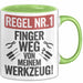 Handwerker Tasse Geschenk Finger Weg Von Meinen Werkzeugen Grün Trendation
