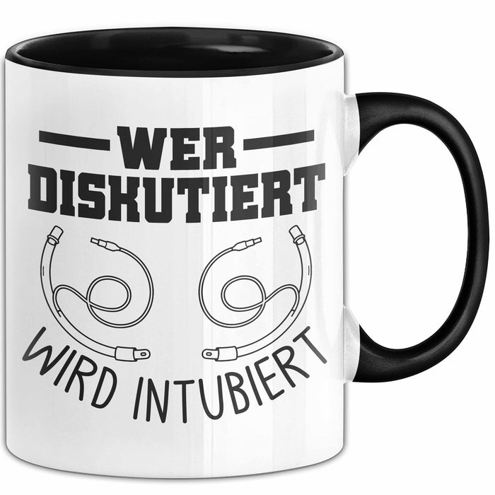 Krankenschwester Tasse Geschenk Wer Diskutiert Wird Intubiert Krankenhaus Geschenkidee Trendation