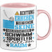 Schwimmsportler Geschenk Tasse Lustiger Spruch Erheben Sie Sich Der Schwimmsportler Betritt den Raum Rosa Trendation