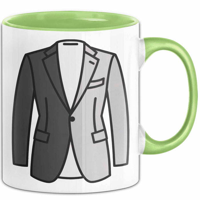 Minimalistischer Modefan Tasse Geschenkidee Grün Trendation