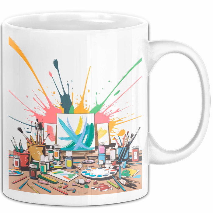 Kunststudent Tasse Geschenk Lustige Geschenkidee Spruch Für Kreative Seelen Weiß Trendation