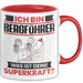 Bergführer Tasse Geschenk für Bergführer Geburtstag Lustiger Spruch Kaffee-Becher Was Ist Deine Superkraft Rot Trendation