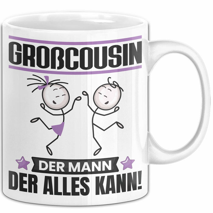 Großcousin Tasse Geschenk für Großcousin Der Mann Der Alles Kann Geschenkidee zum Geburtstag Weiß Trendation