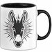 Eselbauer Esel Tier Gesicht Tasse Geschenk Lustige Geschenkidee Spruch Schwarz Trendation
