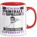 Paintballspieler Tasse Geschenk für Paintballspieler Geburtstag Lustiger Spruch Kaffee-Becher Was Ist Deine Superkraft Rot Trendation