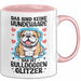 Bulldoggen-Besitzer Tasse Geschenk Das Sind Keine Hundehaare Das Ist Bulldoggen Glitzer Becher Rosa Trendation