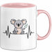 Koala Tierliebhaber Tasse Geschenk Lustige Geschenkidee Spruch Koala Herzschlag Rosa Trendation