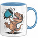 Dinosaurier Fan Tasse Geschenkidee für Urzeit Fans Blau Trendation