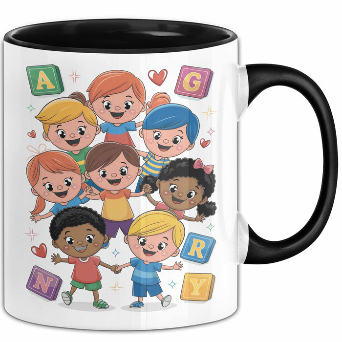 Kindergarten Lehrer Tasse Geschenk Lustige Geschenkidee Spruch Für Kleine Lernende Trendation