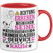Hundegassi-Service Geschenk Tasse Lustiger Spruch Erheben Sie Sich Der Hundegassi-Service Betritt den Raum Rot Trendation