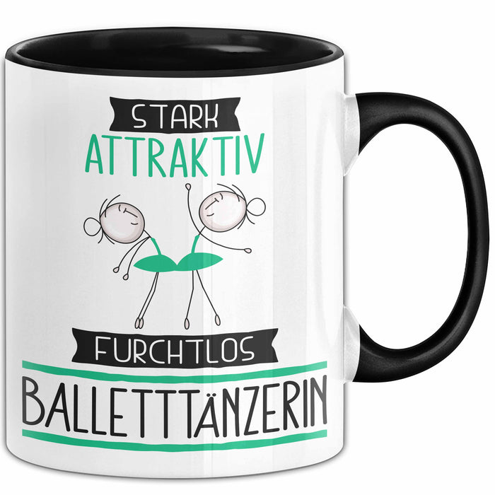 Balletttänzerin Tasse Geschenk Becher Stark Attraktiv Furchtlos Balletttänzerin Lustige Geschenkidee Trendation