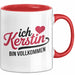 Kerstin Tasse Geschenk Ich Bin Vollkommen Kerstin Geschenkidee Geburtstag Rot Trendation