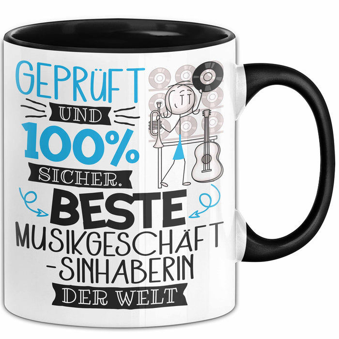 Beste Musikgeschäftsinhaberin Der Welt Tasse Geschenk für Eine Musikgeschäftsinhaberin Geprüft Und Sicher Geschenkidee Geburtstag Weihnachten Trendation
