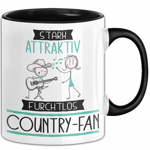 Country-Fan Tasse Geschenk Becher Stark Attraktiv Furchtlos Country-Fan Lustige Geschenkidee Trendation