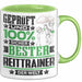 Reittrainer Geschenk Lustiger Spruch für Reittrainer Geschenkidee Bester Reittrainer Der Welt Grün Trendation